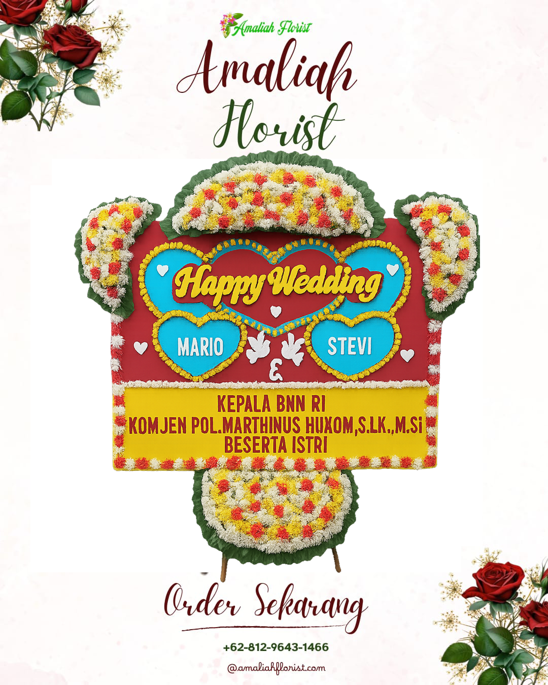 Papan Bunga Pernikahan Tuntang